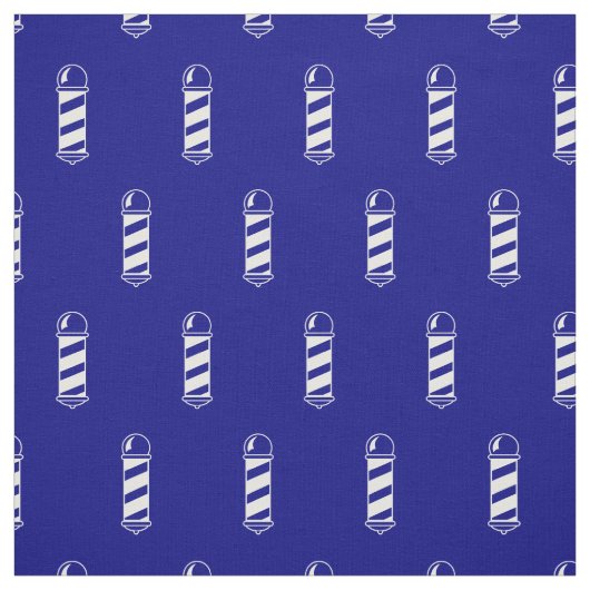 Navy Blue en White Barbershop Pole Pattern Stof (Swatch)