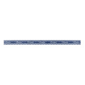 Navy Blue en White Cheer Ribbon Satijnen Lint (Voorkant)