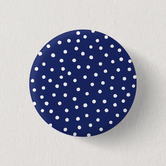 Navy Blue en White Confetti Stippen Pattern Ronde Button 3,2 Cm (Voorkant)