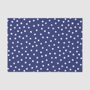 Navy Blue en White Confetti Stippen Pattern Tissuepapier