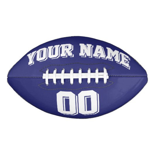 NAVY BLUE EN WHITE Custom Football (Voorkant)