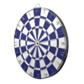 Navy Blue en White Dartbord (Voorkant Rechts)
