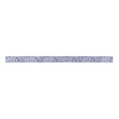 Navy Blue en White Floral Paisley Satijnen Lint (Voorkant)