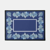 Navy Blue en White Ginger Jars Deurmat (Voorkant)