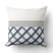 Navy Blue en White Gingham met licht grijs accent