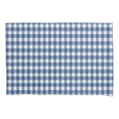 Navy Blue en White Gingham Pattern Kussensloop (Voorkant-Links)