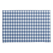 Navy Blue en White Gingham Pattern Kussensloop (Voorkant-Rechts)