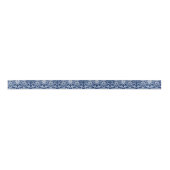 Navy Blue en White Girly Floral Lace Satijnen Lint (Voorkant)