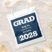 Navy Blue en White Graduation Party Bedankzakje (Geknipt)