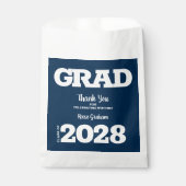 Navy Blue en White Graduation Party Bedankzakje (Voorkant)