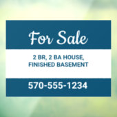 Navy Blue en White House for Verkoopt by Owner Raamsticker (Vel 3)