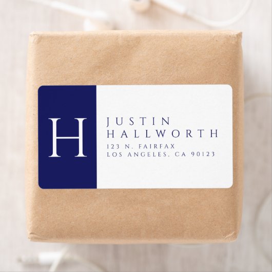 Navy Blue en White | Kassyretouradres Etiket (Insitu)