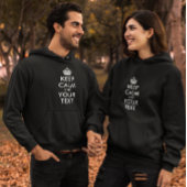 Navy Blue en White Keep Calm en Jouw tekst T-shirt