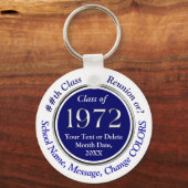 Navy Blue en White, klasse 72, feestvieren Sleutelhanger (Voorkant)