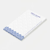 Navy Blue en White Lace Post-it® Notes (Schuin)
