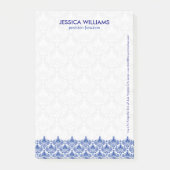 Navy Blue en White  Lace Post-it® Notes (Voorkant)