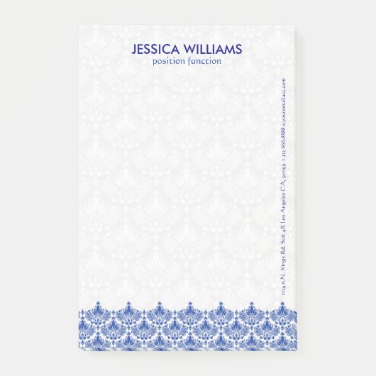 Navy Blue en White Lace Post-it® Notes (Voorkant)