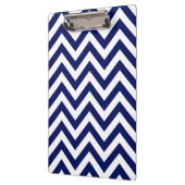 Navy Blue en White Large Chevron ZigZag Pattern Klembord (Links)