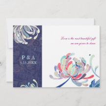 Navy Blue en White Luxe Floral Wedding