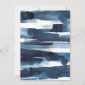 Navy Blue en White Marine Boy Baby shower Kaart (Achterkant)