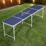 Navy Blue en White Modern Monogram Beer Pong Tafel<br><div class="desc">Introductie van ons Navy Blue and White Modern Monogram Collectie: Verhoog uw interieur met ons verfijnde collectie met een hedendaags marineblauw en wit kleurenschema. Elk stuk is zorgvuldig vervaardigd om elegantie en stijl uit te stralen, perfect voor het toevoegen van een vleugje moderne flair aan elke kamer. Of u nu...</div>