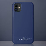 Navy Blue en White Modern Monogram Case-Mate iPhone Case<br><div class="desc">Introductie van ons Navy Blue and White Modern Monogram Collectie: Verhoog uw interieur met ons verfijnde collectie met een hedendaags marineblauw en wit kleurenschema. Elk stuk is zorgvuldig vervaardigd om elegantie en stijl uit te stralen, perfect voor het toevoegen van een vleugje moderne flair aan elke kamer. Of u nu...</div>