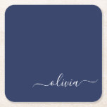Navy Blue en White Modern Monogram Kartonnen Onderzetters<br><div class="desc">Introductie van ons Navy Blue and White Modern Monogram Collectie: Verhoog uw interieur met ons verfijnde collectie met een hedendaags marineblauw en wit kleurenschema. Elk stuk is zorgvuldig vervaardigd om elegantie en stijl uit te stralen, perfect voor het toevoegen van een vleugje moderne flair aan elke kamer. Of u nu...</div>