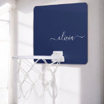 Navy Blue en White Modern Monogram Mini Basketbalbord<br><div class="desc">Introductie van ons Navy Blue and White Modern Monogram Collectie: Verhoog uw interieur met ons verfijnde collectie met een hedendaags marineblauw en wit kleurenschema. Elk stuk is zorgvuldig vervaardigd om elegantie en stijl uit te stralen, perfect voor het toevoegen van een vleugje moderne flair aan elke kamer. Of u nu...</div>