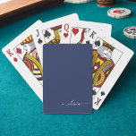 Navy Blue en White Modern Monogram Pokerkaarten<br><div class="desc">Introductie van ons Navy Blue and White Modern Monogram Collectie: Verhoog uw interieur met ons verfijnde collectie met een hedendaags marineblauw en wit kleurenschema. Elk stuk is zorgvuldig vervaardigd om elegantie en stijl uit te stralen, perfect voor het toevoegen van een vleugje moderne flair aan elke kamer. Of u nu...</div>