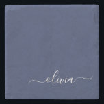 Navy Blue en White Modern Monogram Stenen Onderzetter<br><div class="desc">Introductie van ons Navy Blue and White Modern Monogram Collectie: Verhoog uw interieur met ons verfijnde collectie met een hedendaags marineblauw en wit kleurenschema. Elk stuk is zorgvuldig vervaardigd om elegantie en stijl uit te stralen, perfect voor het toevoegen van een vleugje moderne flair aan elke kamer. Of u nu...</div>