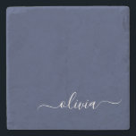 Navy Blue en White Modern Monogram Stenen Onderzetter<br><div class="desc">Introductie van ons Navy Blue and White Modern Monogram Collectie: Verhoog uw interieur met ons verfijnde collectie met een hedendaags marineblauw en wit kleurenschema. Elk stuk is zorgvuldig vervaardigd om elegantie en stijl uit te stralen, perfect voor het toevoegen van een vleugje moderne flair aan elke kamer. Of u nu...</div>