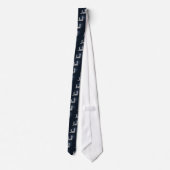 Navy Blue en White Natitivity Stropdas (Achterkant)
