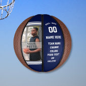 Navy Blue en White PHOTO Custom Mini Basketball Basketbal