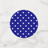 Navy Blue en White Polka Dot Birthday Party Confetti (Kleine voorkant)