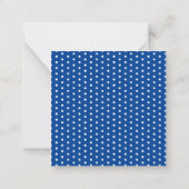 Navy Blue en White Polka Dot gepersonaliseerd Notitiekaartje (Achterkant)