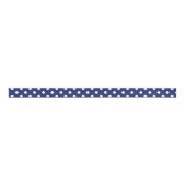 Navy Blue en White Polka Dot Pattern Grosgrain Lint (Voorkant)