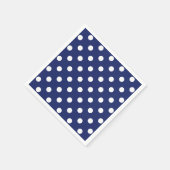 Navy Blue en White Polka Dot Pattern Servet (Hoek)