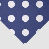 Navy Blue en White Polka Dot Pattern Tissuepapier (Detail)