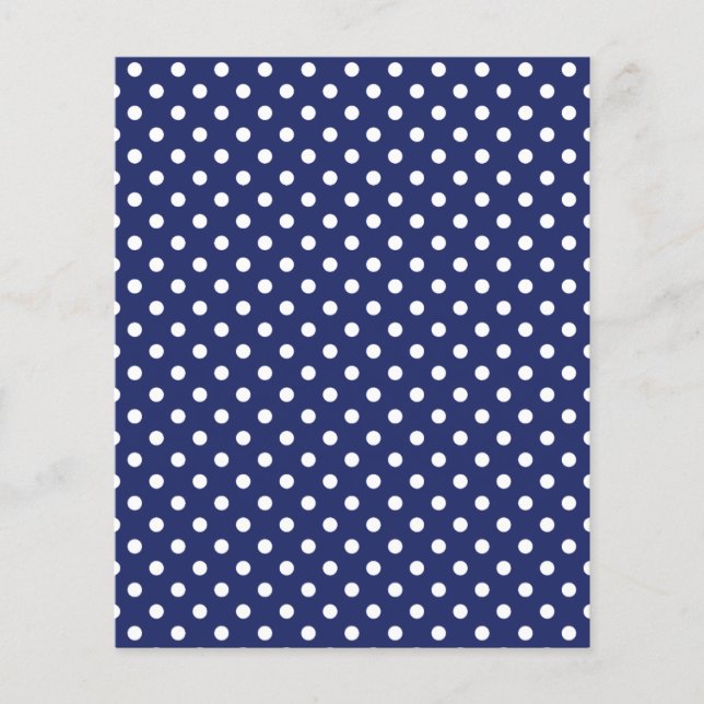 Navy Blue en White Polka Dots Pattern (Voorkant)