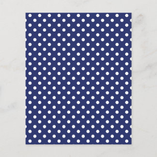 Navy Blue en White Polka Dots Pattern