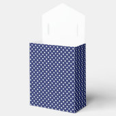 Navy Blue en White Polka Dots Pattern Bedankdoosjes (Geopend)