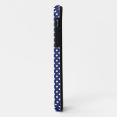 Navy Blue en White Polka Dots Pattern Case-Mate iPhone Case (Achterkant/links)
