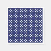 Navy Blue en White Polka Dots Pattern Servet (Voorkant)