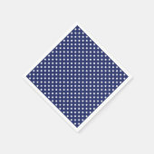 Navy Blue en White Polka Dots Pattern Servet (Hoek)