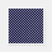 Navy Blue en White Polka Dots Pattern Servetten (Voorkant)