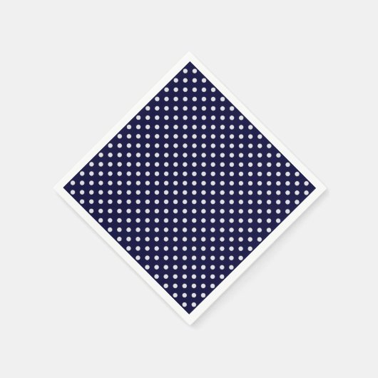 Navy Blue en White Polka Dots Pattern Servetten (Hoek)