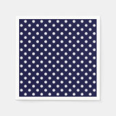 Navy Blue en White Polka Dots Pattern Servetten (Voorkant)