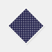 Navy Blue en White Polka Dots Pattern Servetten (Hoek)