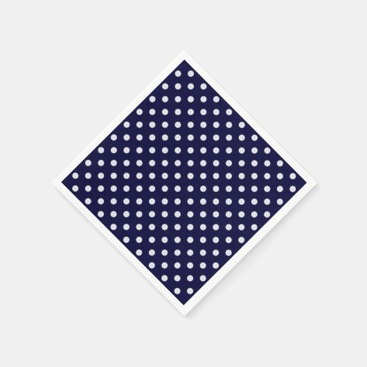 Navy Blue en White Polka Dots Pattern Servetten (Hoek)