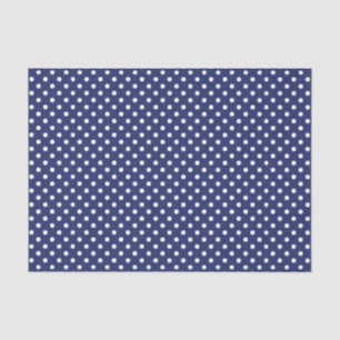 Navy Blue en White Polka Dots Pattern Tissuepapier